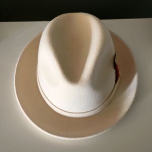 Monique-Large-White Fedora Wool Hat